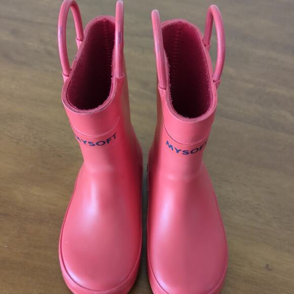 Kushyshoo Red kids/toddler Red Rain Boots water proof rubber boots toddler size6 - Picture 5 of 9